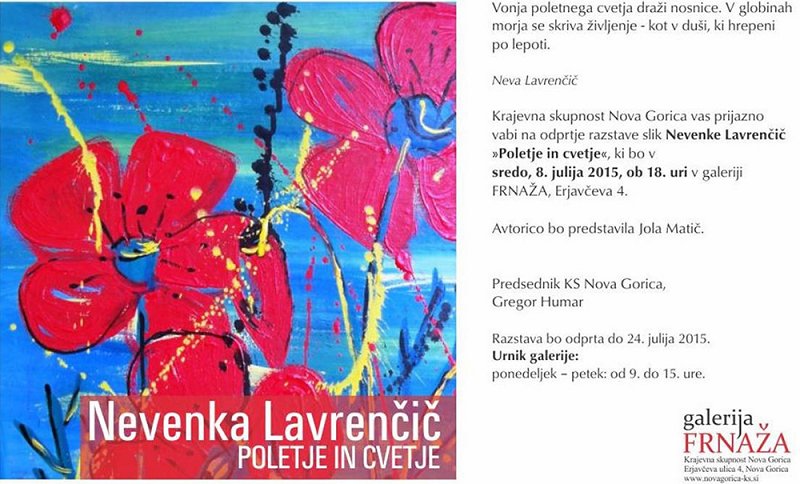 Odprtje razstave slik Nevenke Lavrenčič